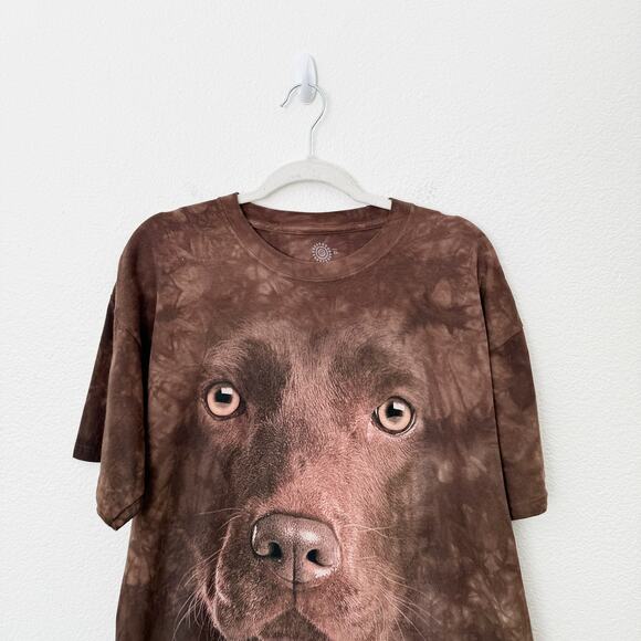 [The Mountain] Brown Chocolate Lab Dog Short Sleeve Graphic Tee T-Shirt Size XL - Picture 3 of 9